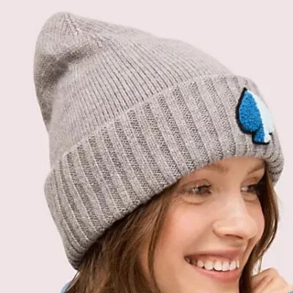 Kate Spade "spade patch" Beanie - Picture 1 of 4